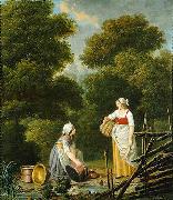 pehr hillestrom, Two Maid Servants at a Brook